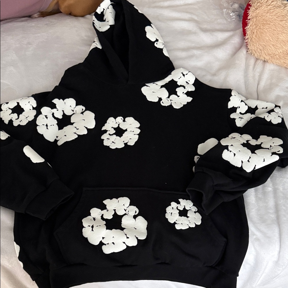 Black Floral Women's Hoodie